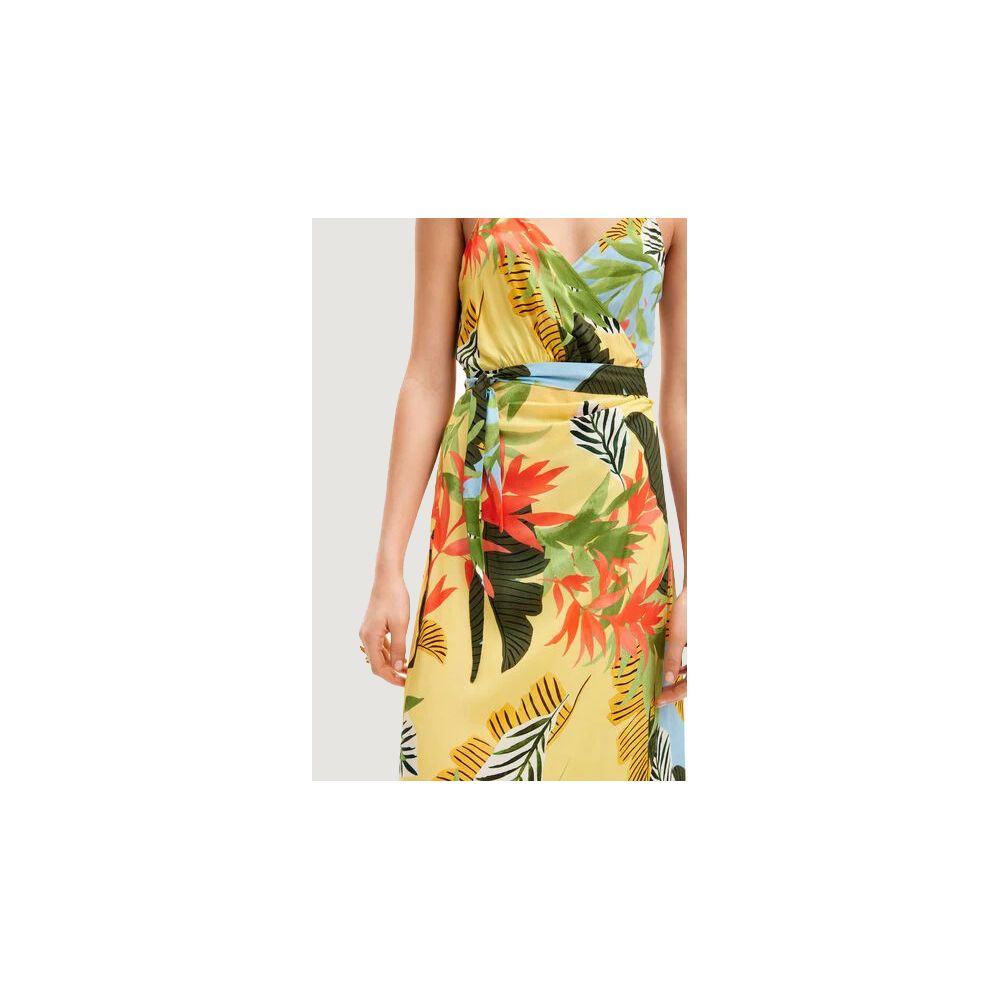 Desigual Yellow Viscose Dress