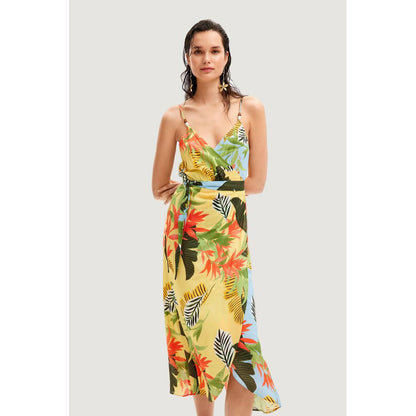 Desigual Yellow Viscose Dress