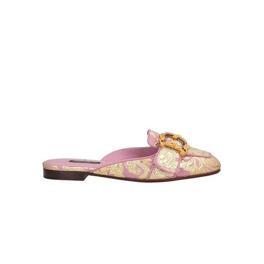 Dolce & Gabbana Pink Leather Di Calfskin Sandal