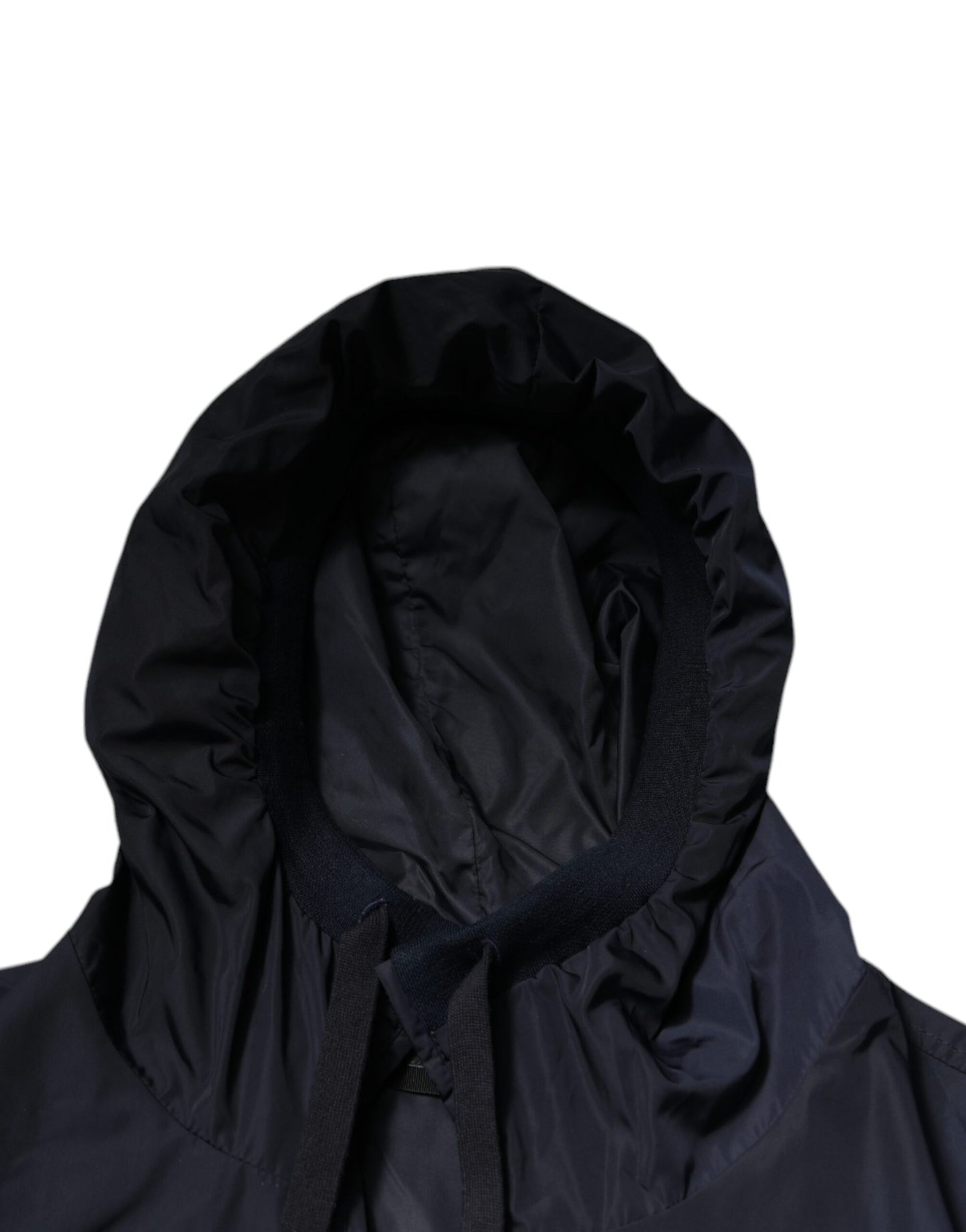 Dolce & Gabbana Dark Blue Logo Tape Full Zip Hooded Jacket