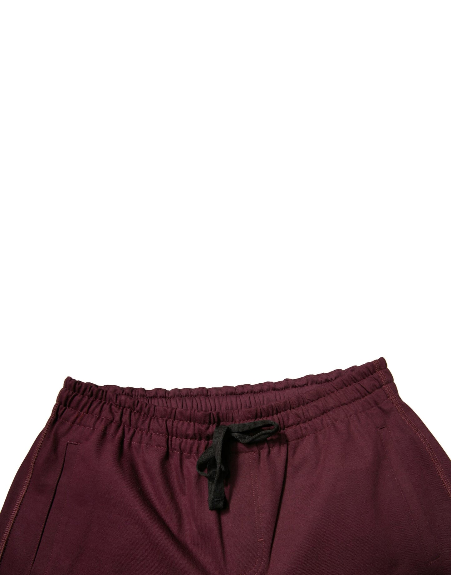 Dolce & Gabbana Maroon Cotton Mid Waist Bermuda Shorts