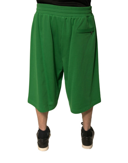 Dolce & Gabbana Green Cotton Blend Men Bermuda Shorts