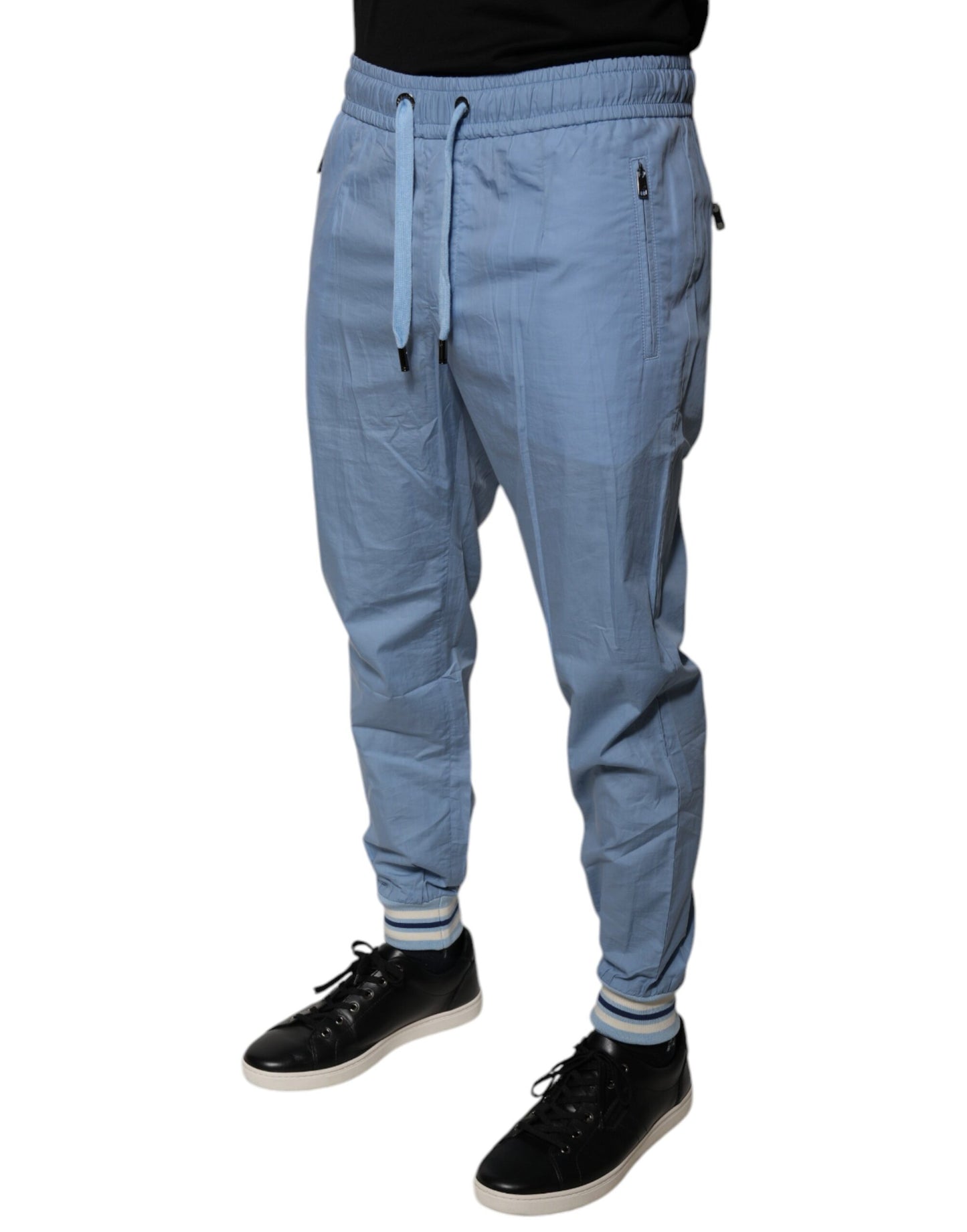 Dolce & Gabbana Blue Cotton Jogger Sweatpants Pants