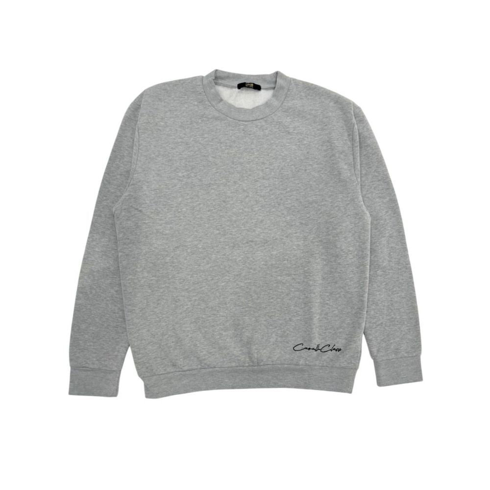 Cavalli Class Gray Polyester Sweater