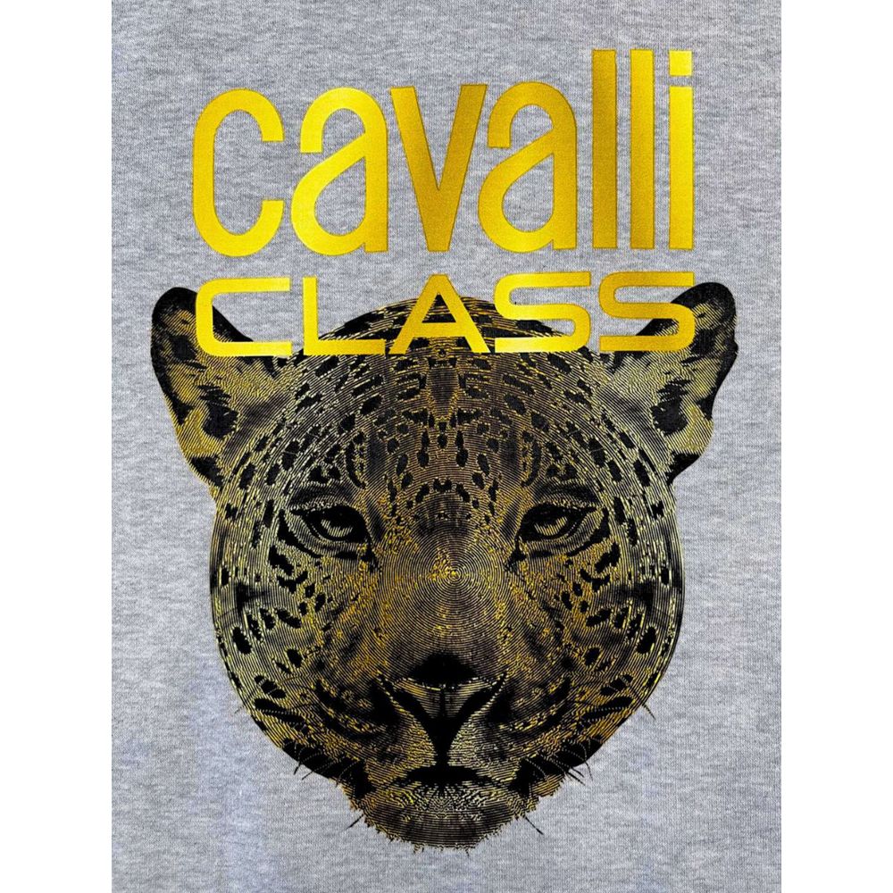 Cavalli Class Gray Polyester Sweater