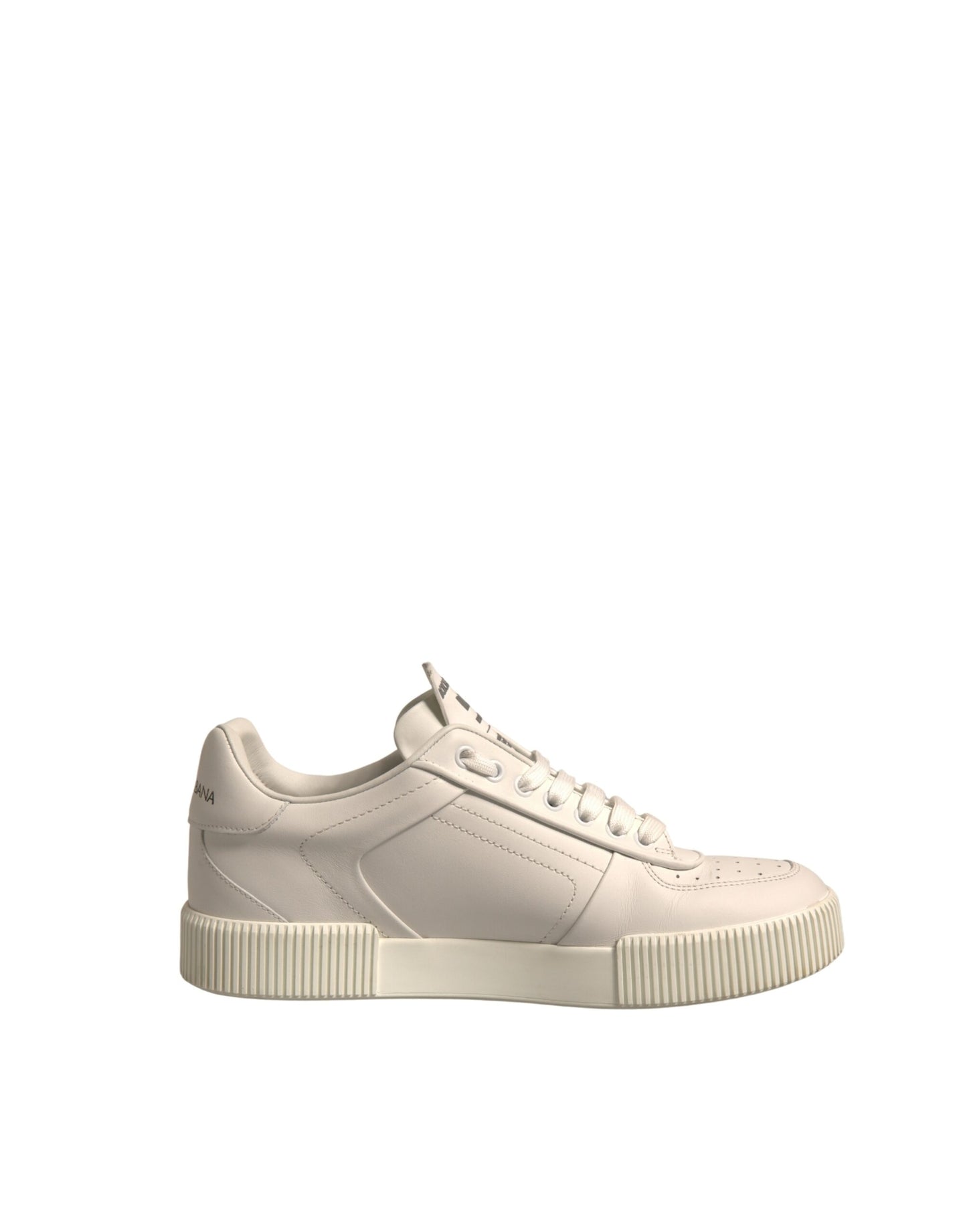 Dolce & Gabbana White Miami Leather Low Top Sneakers Shoes