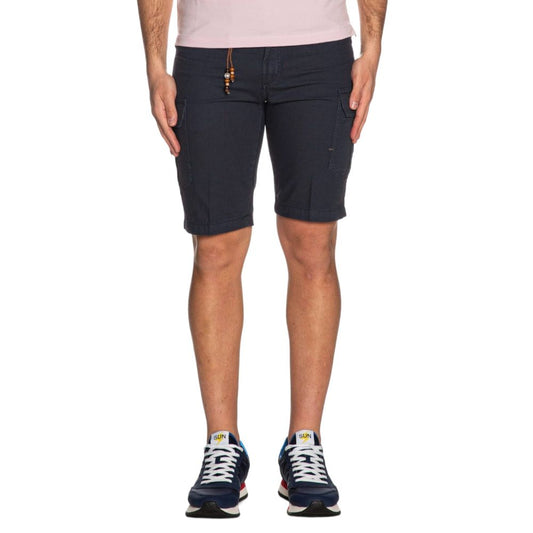 Yes Zee Blue Cotton Men Bermuda Short