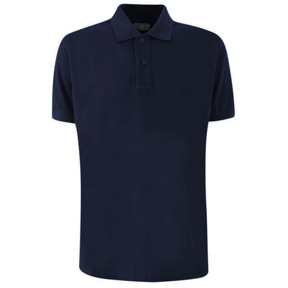 Yes Zee Blue Cotton Polo Shirt