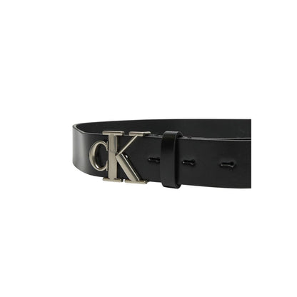 Calvin Klein Jeans Black Leather Belt