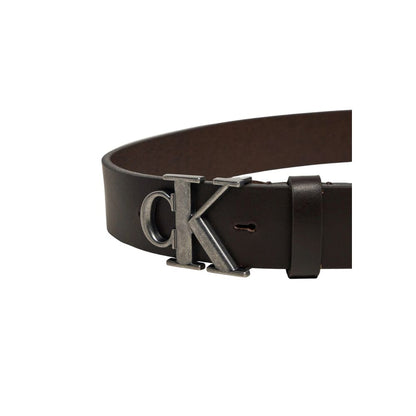 Calvin Klein Jeans Brown Leather Belt