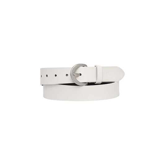 Calvin Klein Jeans White Leather Belt