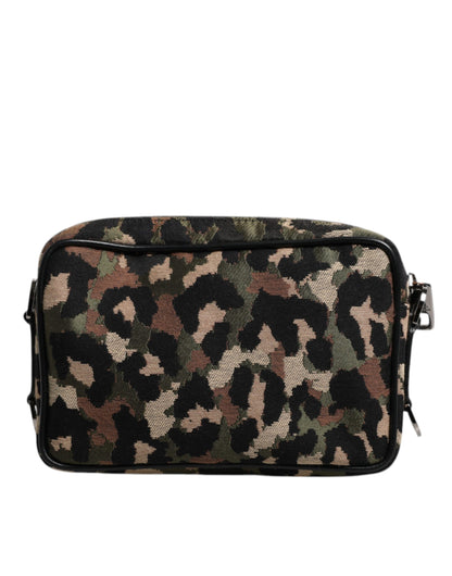 Dolce & Gabbana Multicolor Leopard Jacquard DG Logo Crossbody Bag