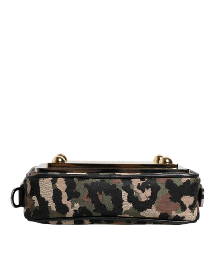 Dolce & Gabbana Multicolor Leopard Jacquard DG Logo Crossbody Bag