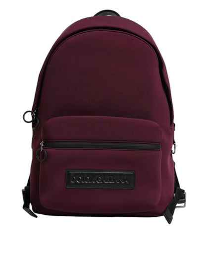 Dolce & Gabbana Burgundy Montreale Tecnico Textile Men Backpack Bag