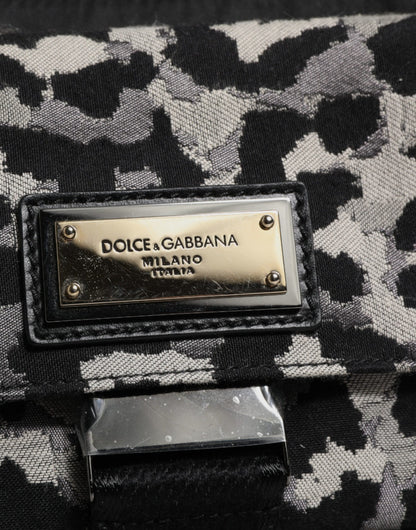 Dolce & Gabbana Multicolor Leopard Jacquard Crossbody Bag