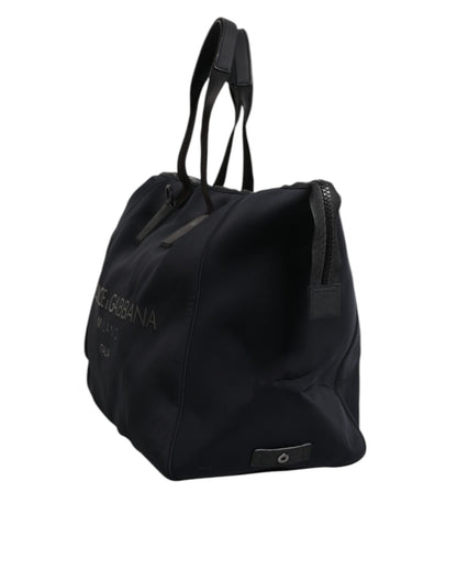 Dolce & Gabbana Black Canvas DG Logo Print Shopping Hand Tote Bag