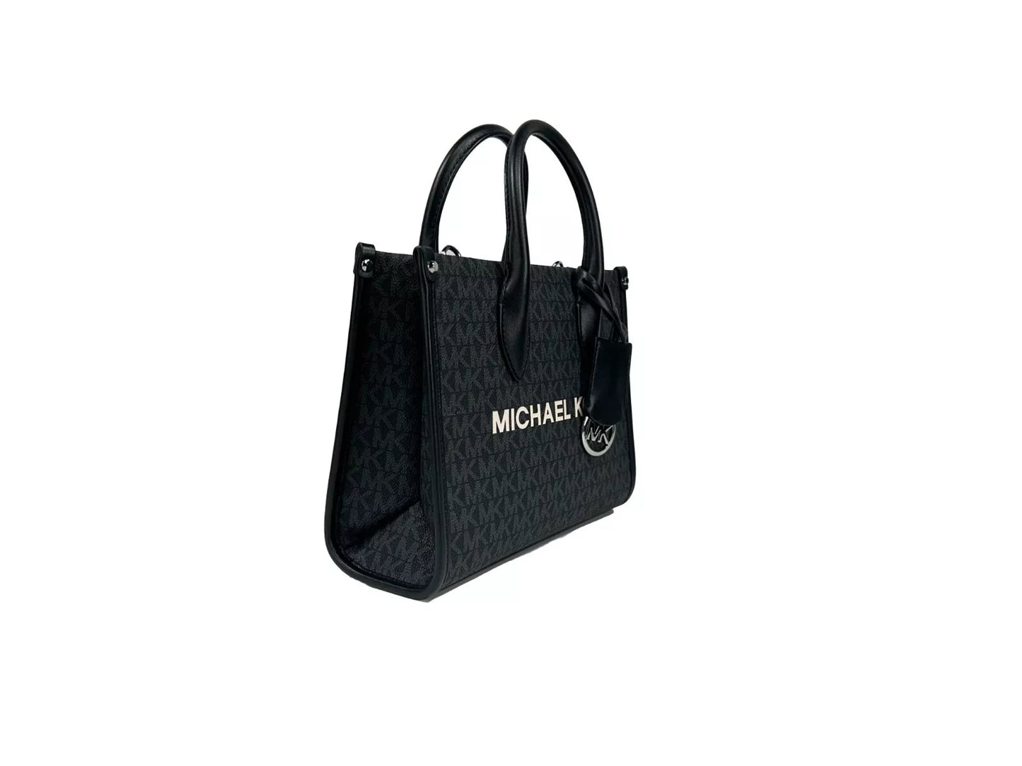 Michael Kors Mirella Signature Small Top Zip Tote Bag Black