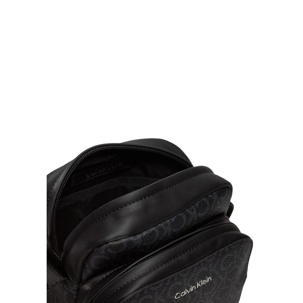 Calvin Klein Black Recycled Polyester Messenger Bag