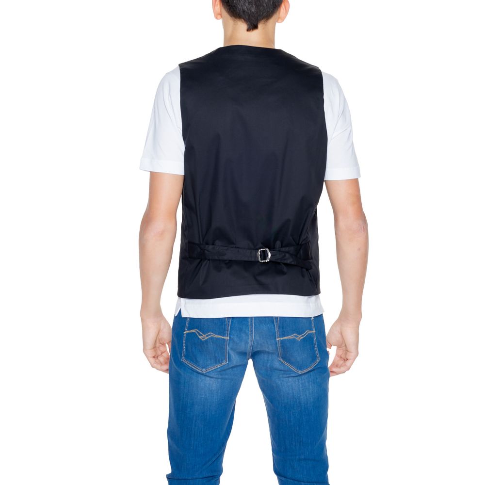 Gianni Lupo Black Cotton Vest