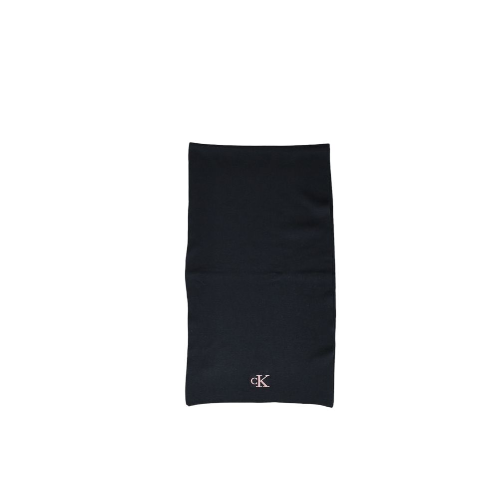 Calvin Klein Black Polyester Polyester Scarf