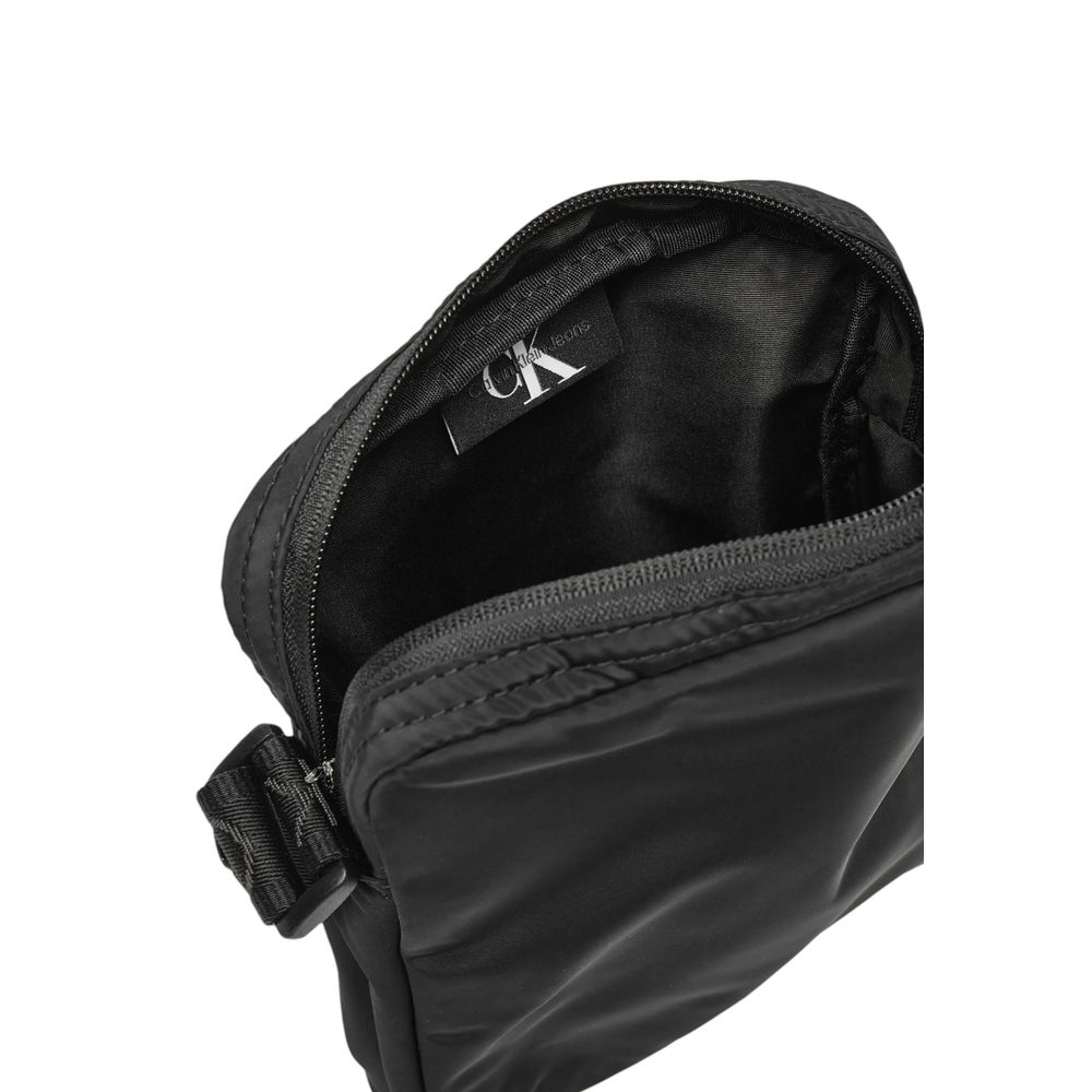 Calvin Klein Black Recycled Polyester Messenger Bag