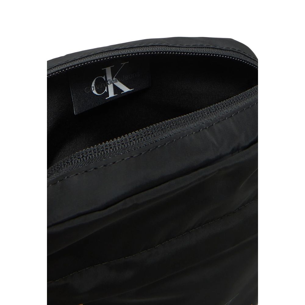 Calvin Klein Jeans Black Recycled Polyester Messenger Bag