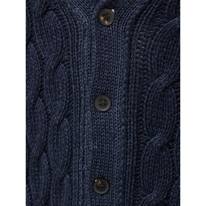 Cruciani Blue Cashemere Cardigan