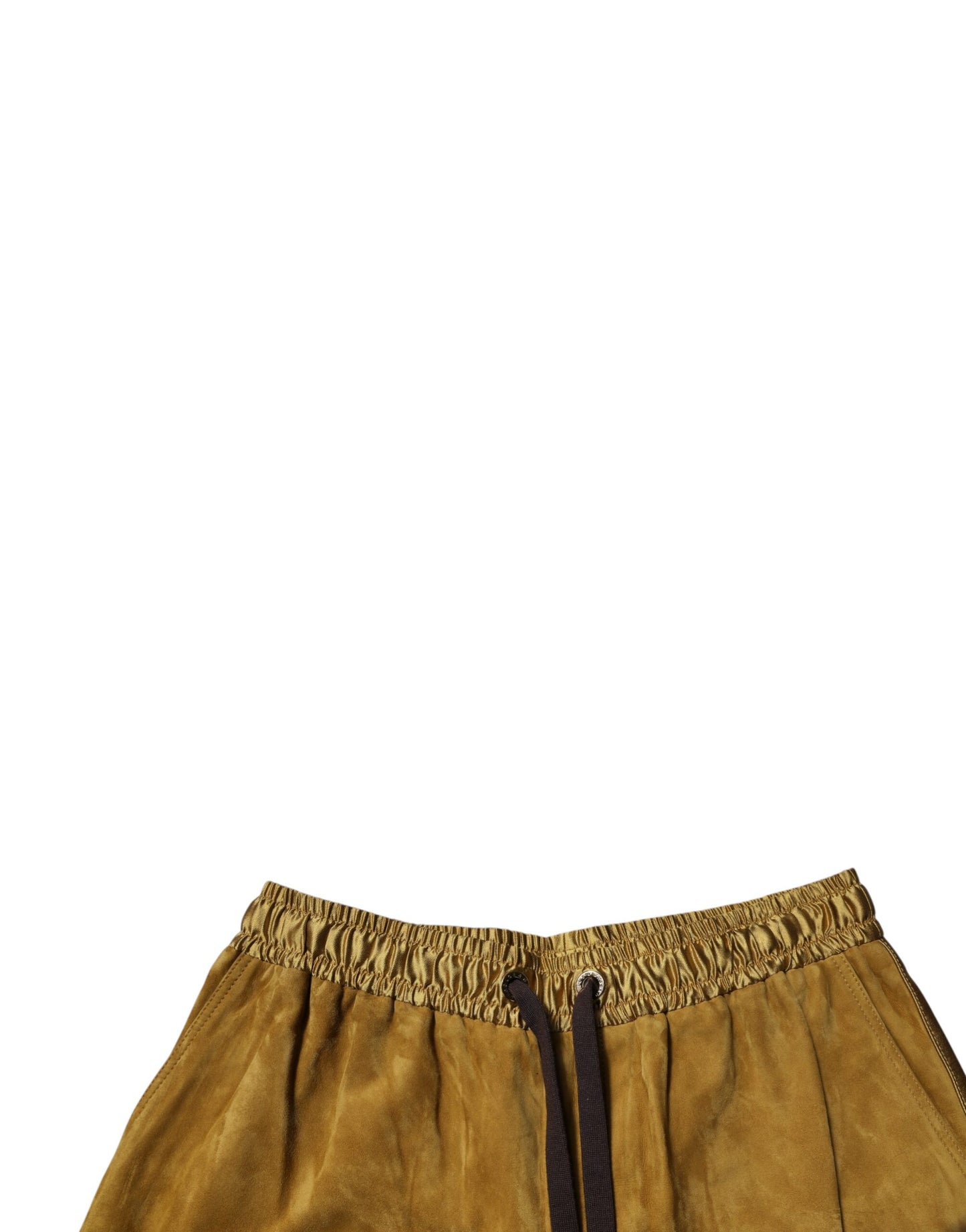 Dolce & Gabbana Brown Lambskin Suede Men Bermuda Shorts