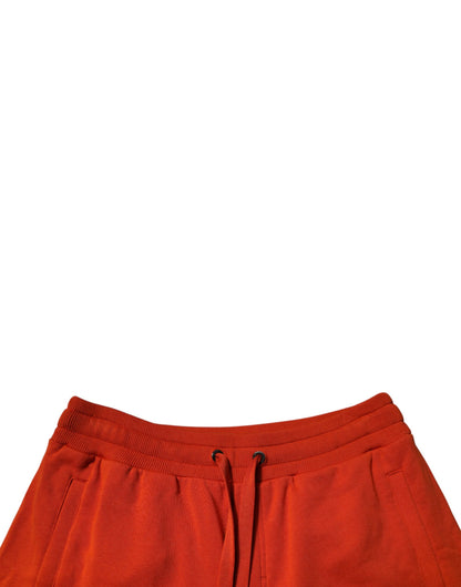 Dolce & Gabbana Red Cotton Blend Mid Waist Men Bermuda Shorts