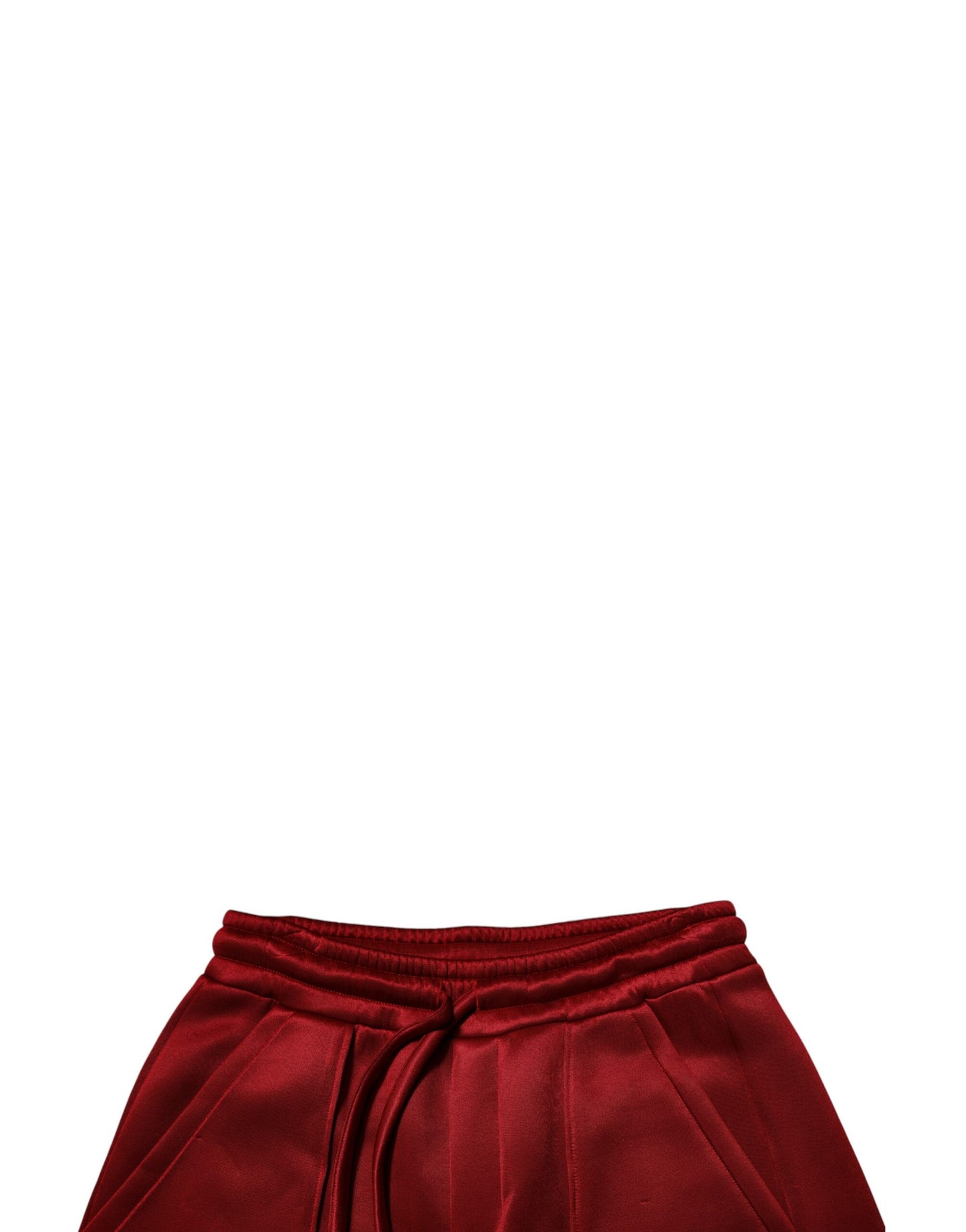 Dolce & Gabbana Maroon Viscose Nylon Mid Waist Bermuda Shorts