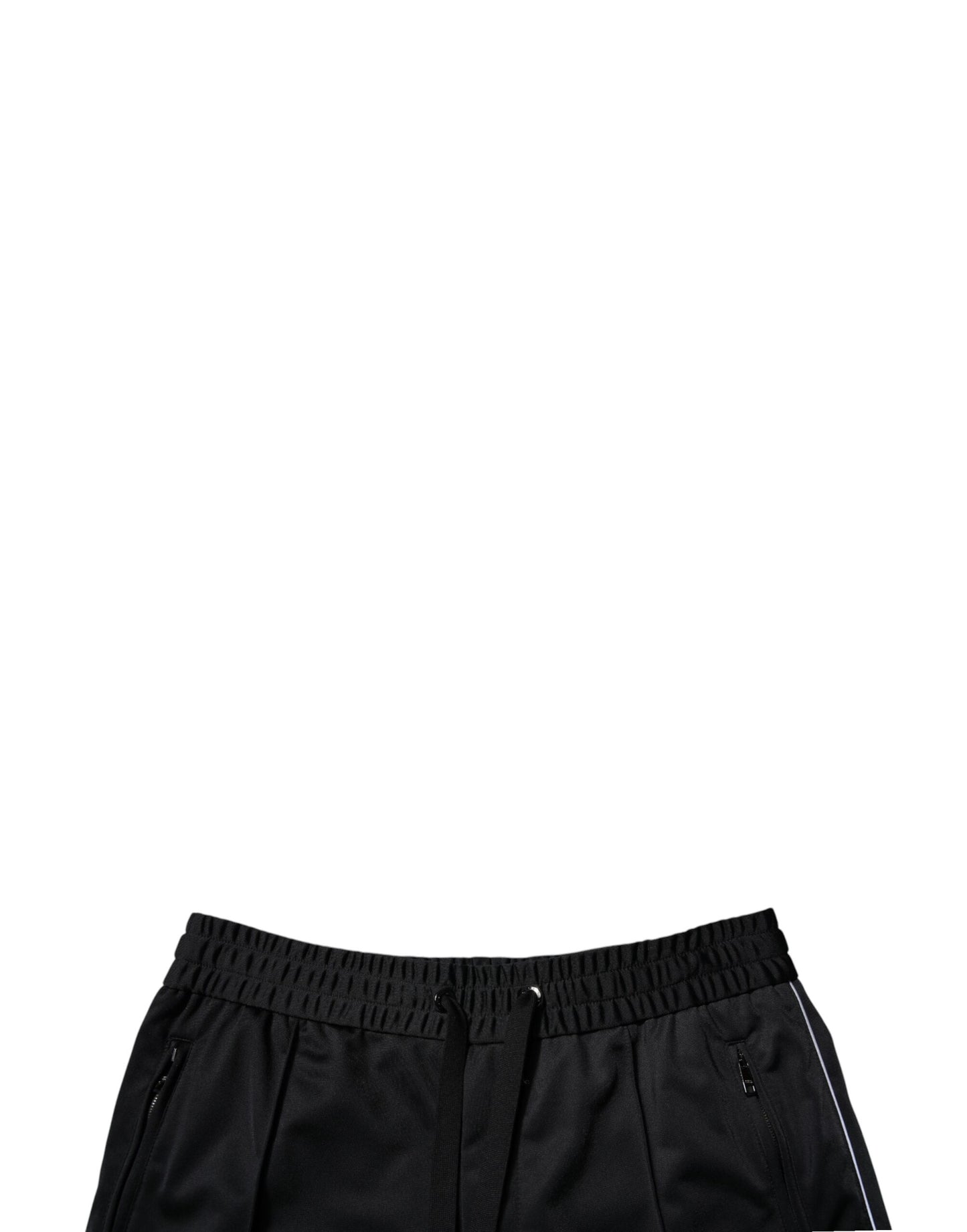 Dolce & Gabbana Black Polyester Mid Waist Men Bermuda Shorts