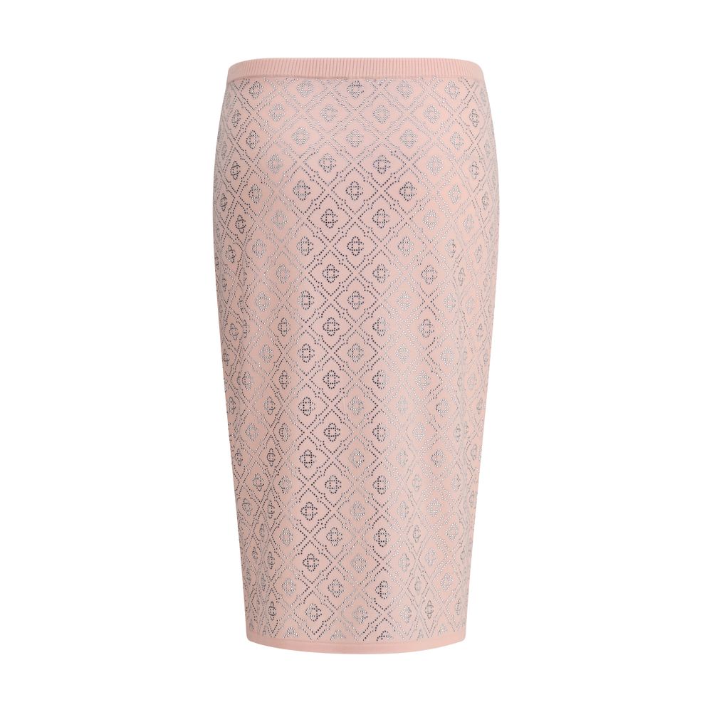 Casablanca Rhinestone Midi Skirt