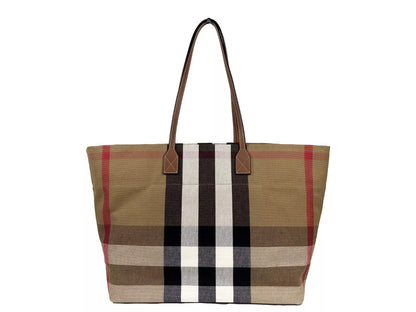 Burberry Medium London Check Tote Bag Purse Checkered