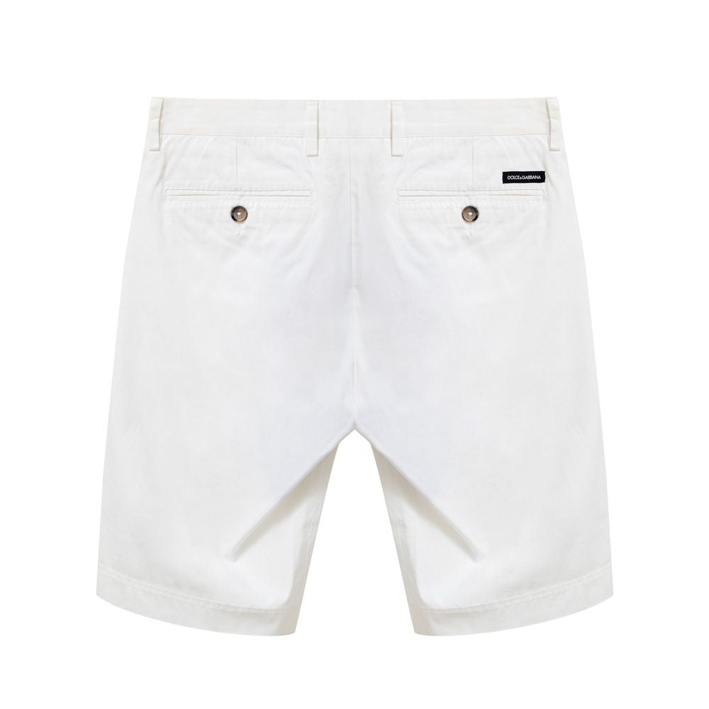 Dolce & Gabbana White Cotton Short