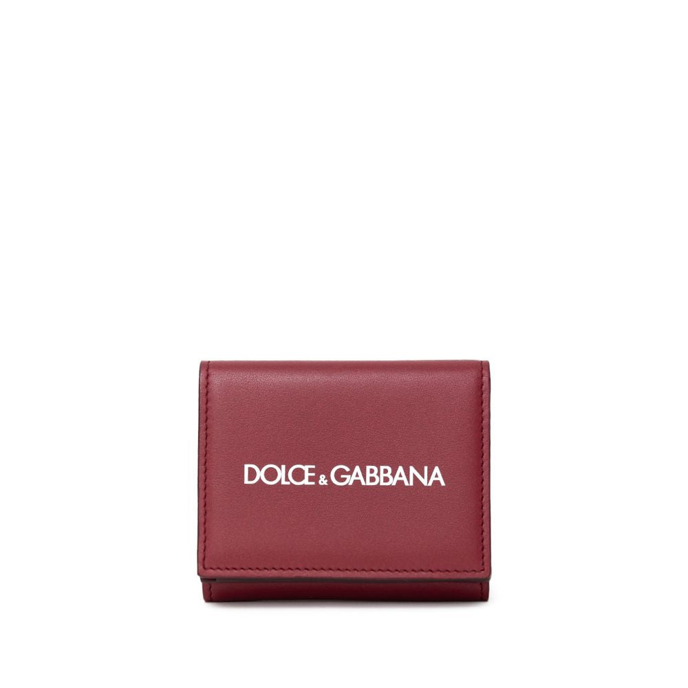 Dolce & Gabbana Red Leather Di Calfskin Wallet