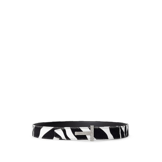 Tom Ford Black And White Leather Belt