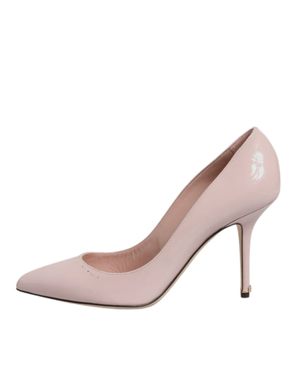 Dolce & Gabbana Pink Patent Leather Stiletto Heel Pumps Shoes