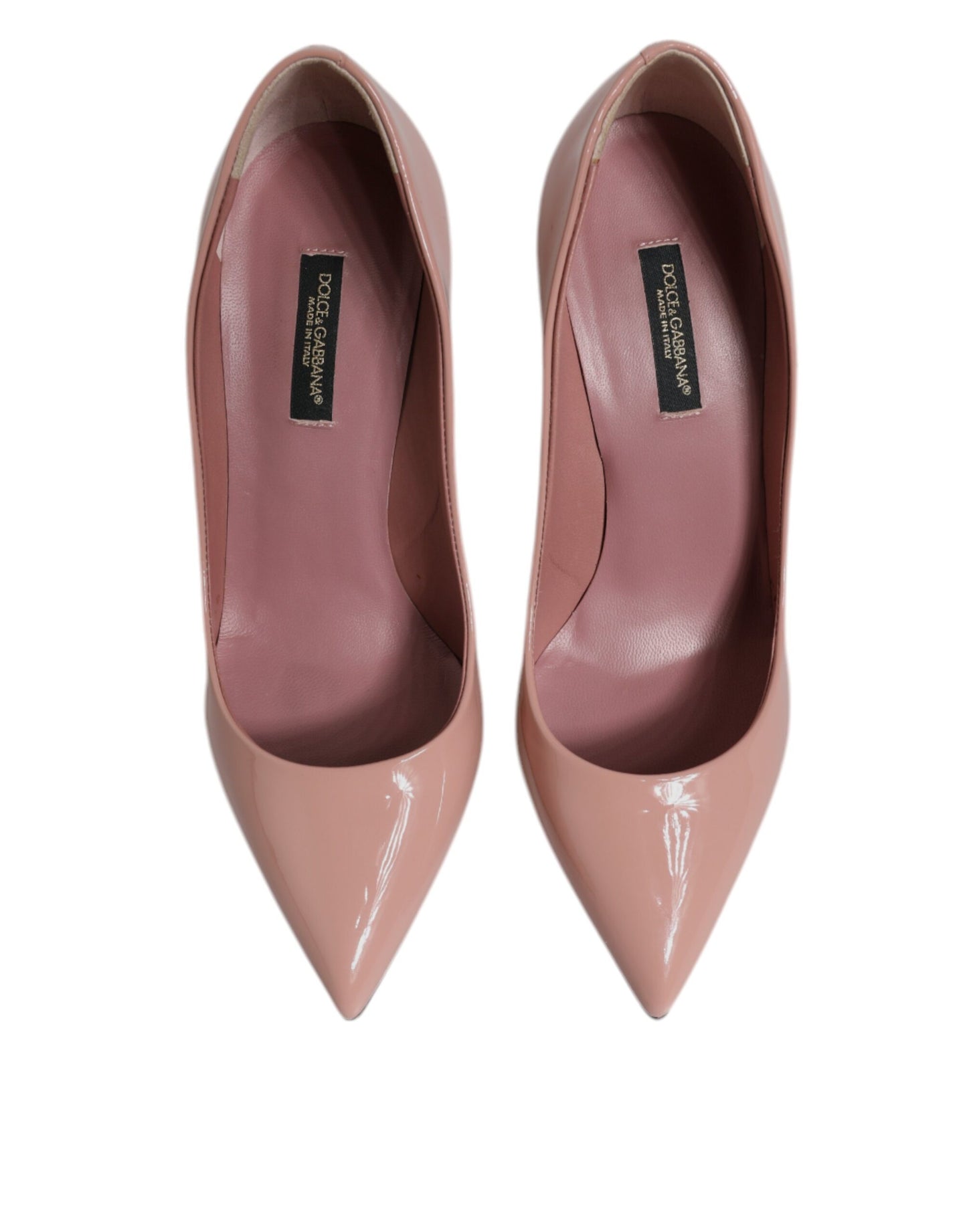 Dolce & Gabbana Pink Patent Leather Stiletto Heel Pumps Shoes