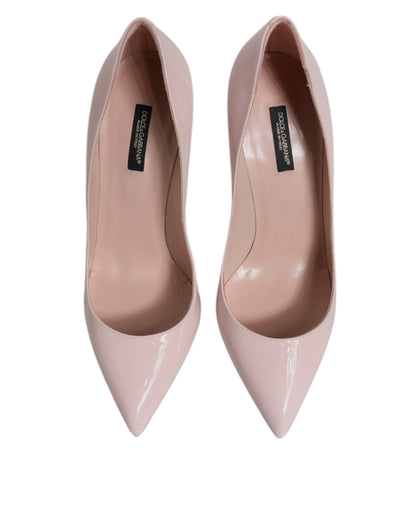 Dolce & Gabbana Pink Patent Leather Stiletto Heel Pumps Shoes