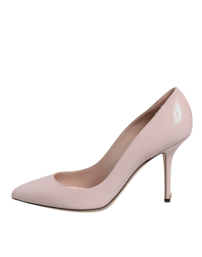 Dolce & Gabbana Pink Patent Leather Stiletto Heel Pumps Shoes