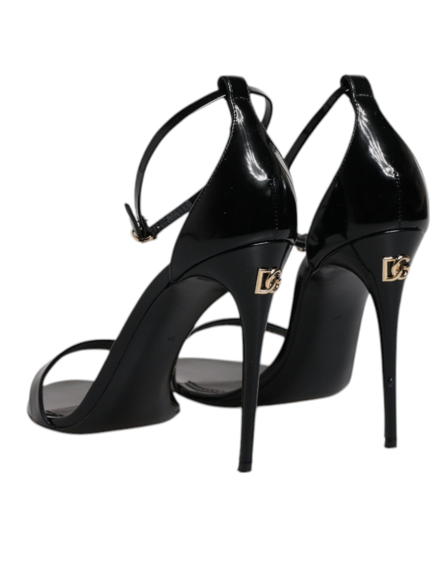 Dolce & Gabbana Black KEIRA Heels Ankle Strap Sandals Shoes