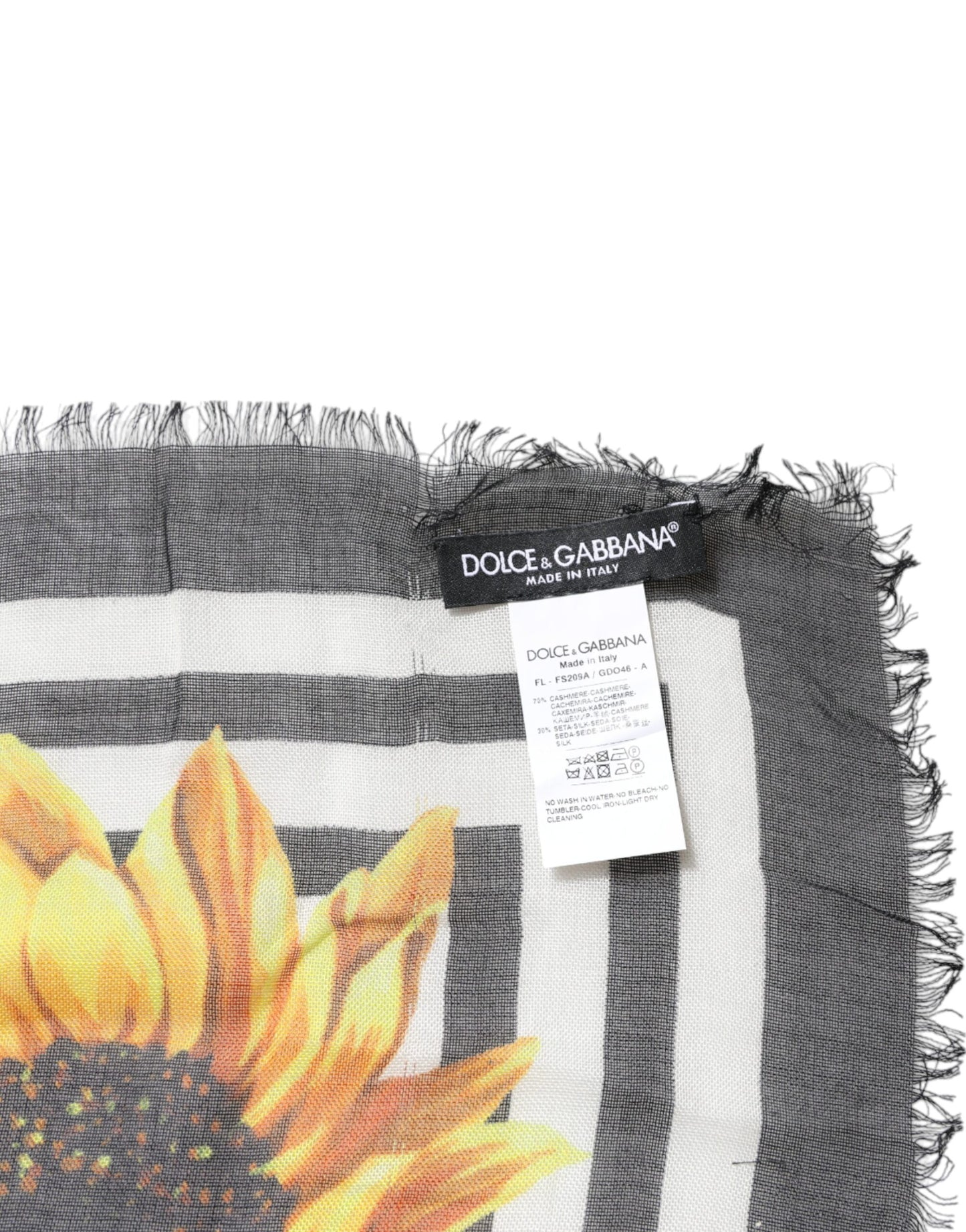 Dolce & Gabbana Multicolor Sunflower Neck Wrap Shawl Scarf