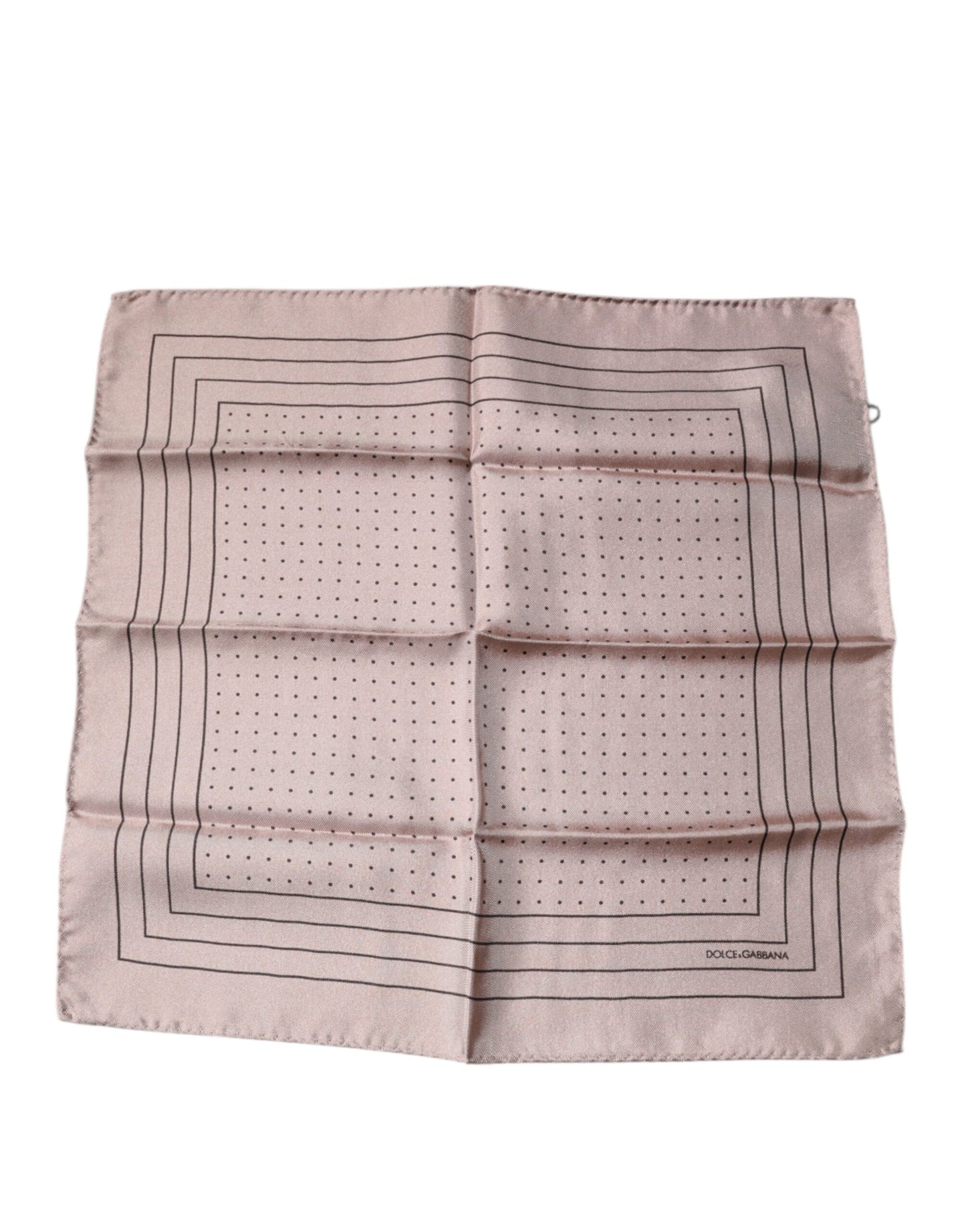 Dolce & Gabbana Pink Polka Dots Square Handkerchief Scarf