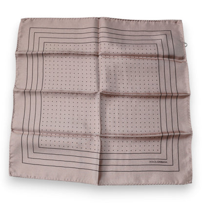 Dolce & Gabbana Pink Polka Dots Square Handkerchief Scarf