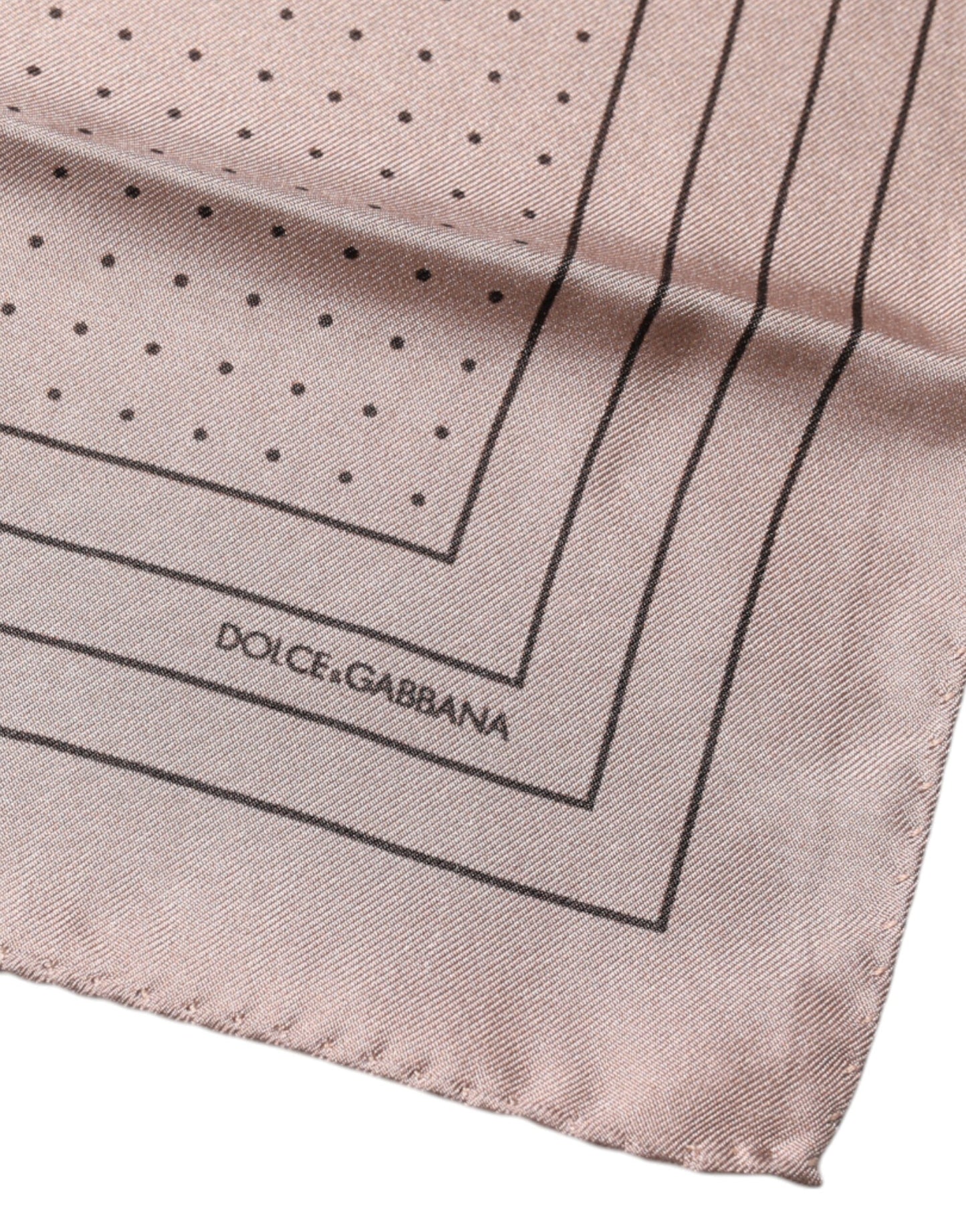 Dolce & Gabbana Pink Polka Dots Square Handkerchief Scarf