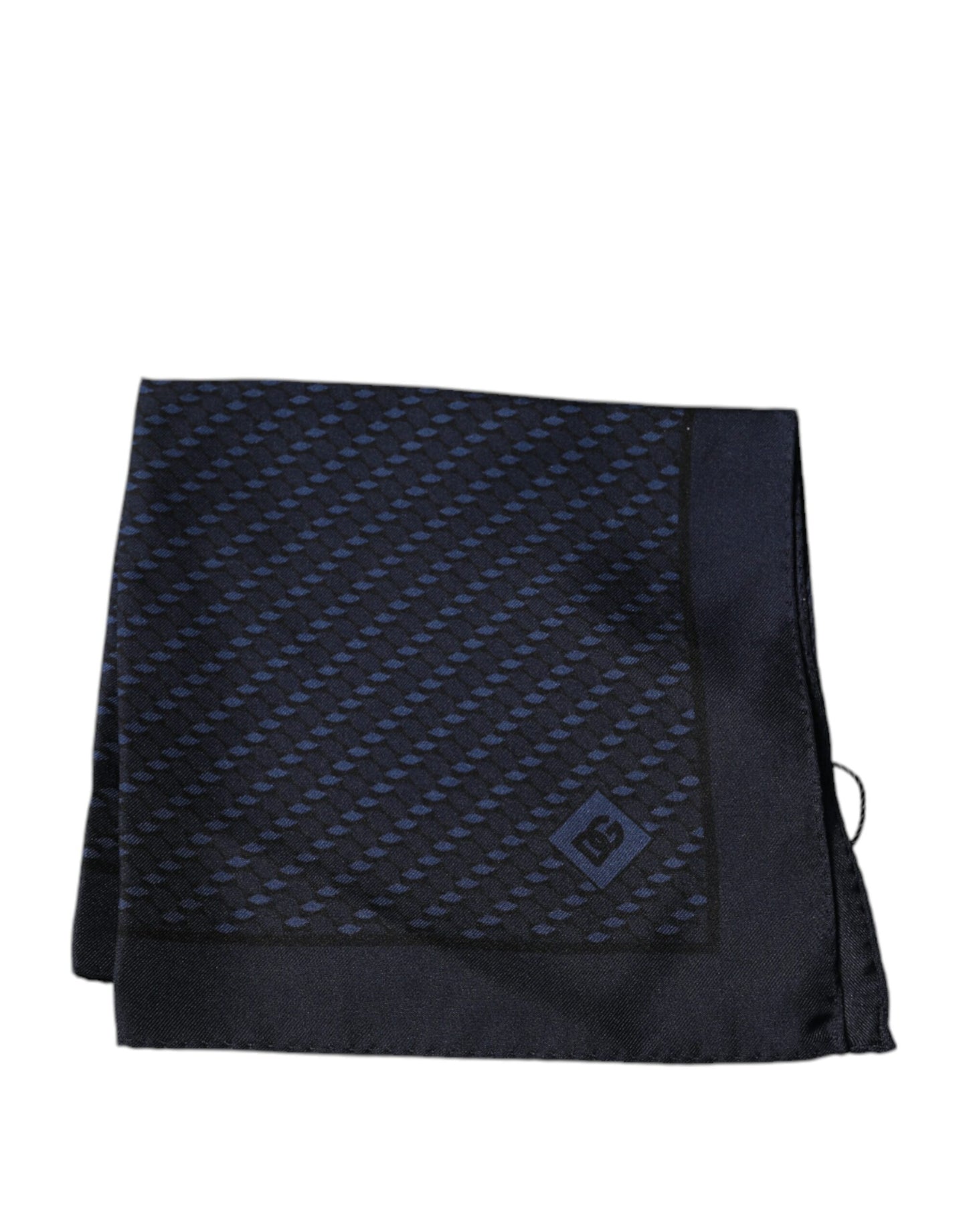 Dolce & Gabbana Dark Blue Fantasy Square Handkerchief Scarf