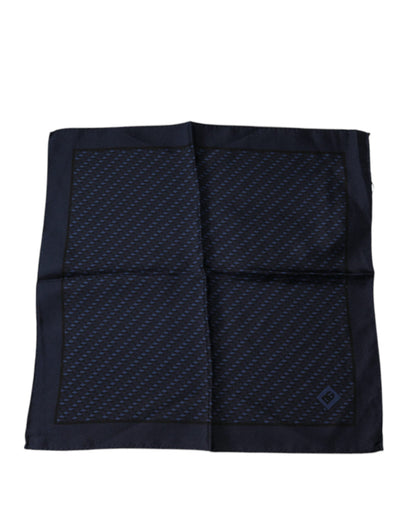 Dolce & Gabbana Dark Blue Fantasy Square Handkerchief Scarf