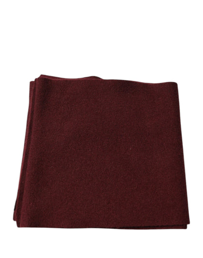 Dolce & Gabbana Maroon Cashmere Skinny Neck Wrap Scarf