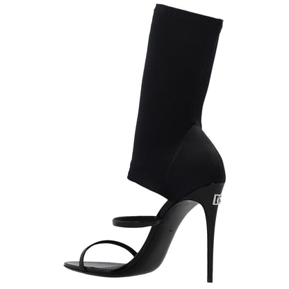 Dolce & Gabbana Black Nylon Sandal