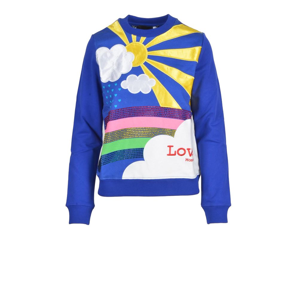 Love Moschino Blue Cotton Sweater